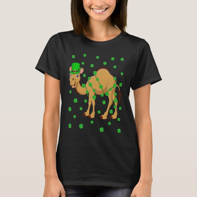 Camiseta Irish Shamrock Leprechaun Camel St Patrick's Day (Frente)