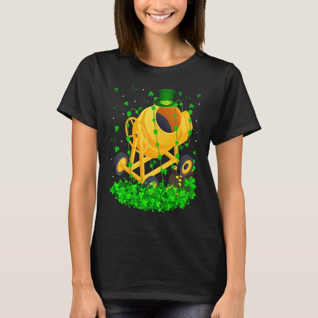 Camiseta Irish Shamrock Leprechaun Cement Mixer St Patrick' (Frente)
