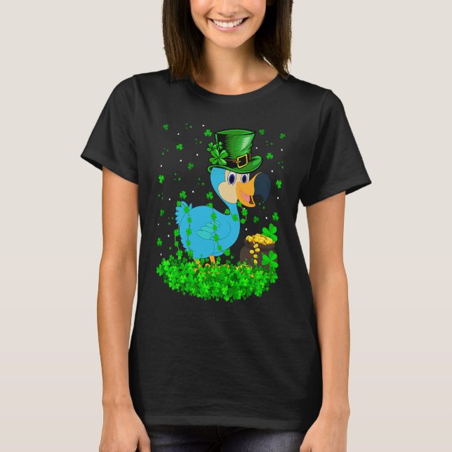 Camiseta Irish Shamrock Leprechaun Dodo Bird St Patrick's D (Frente)