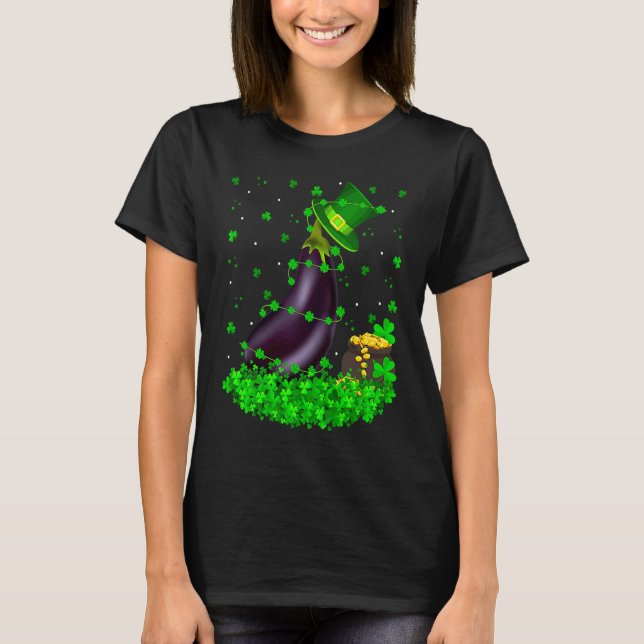 Camiseta Irish Shamrock Leprechaun Eggplant St Patrick's Da (Frente)