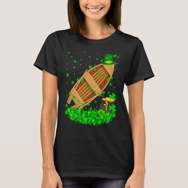 Camiseta Irish Shamrock Leprechaun Fishing Boat St Patrick' (Frente)
