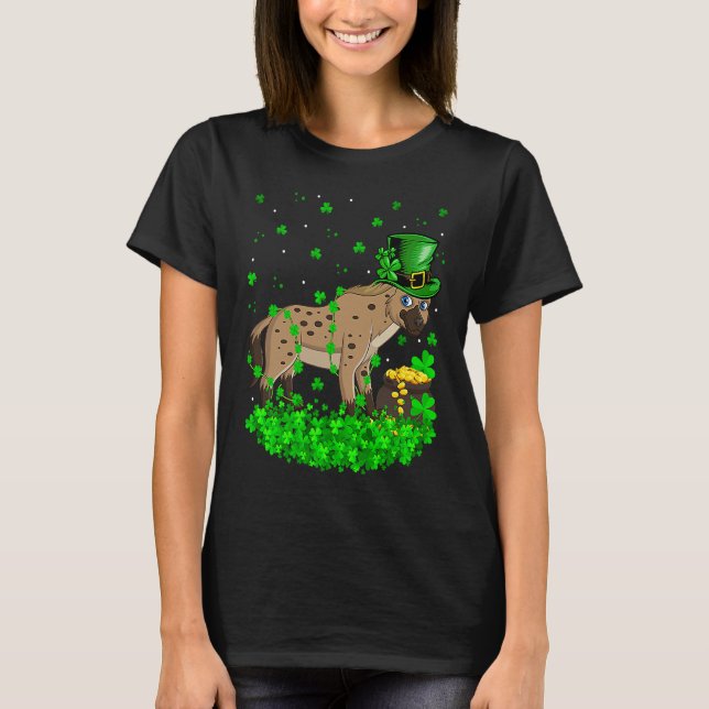 Camiseta Irish Shamrock Leprechaun Hyena St Patrick's Day (Frente)