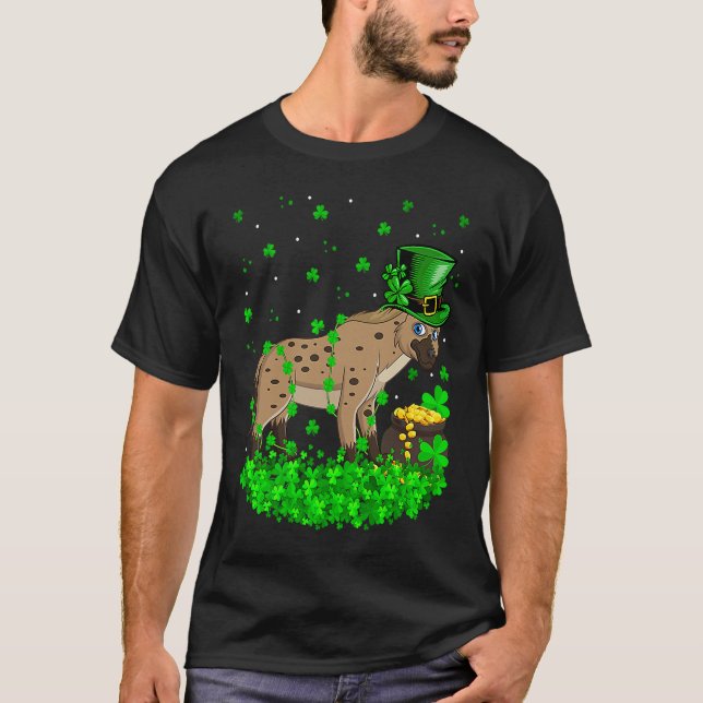 Camiseta Irish Shamrock Leprechaun Hyena St Patrick's Day (Frente)
