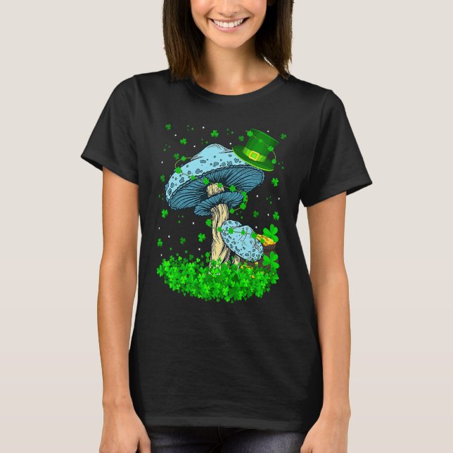 Camiseta Irish Shamrock Leprechaun Mushroom St Patrick's Da (Frente)