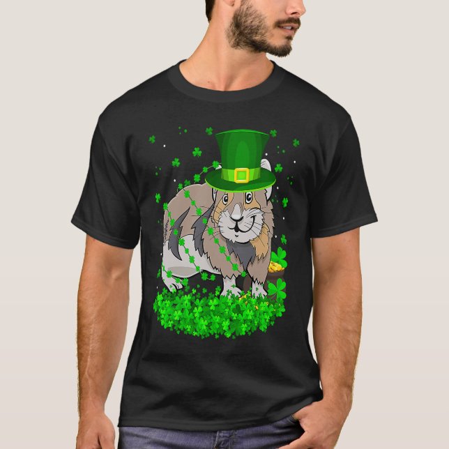 Camiseta Irish Shamrock Leprechaun Pika St Patrick's Day (Frente)