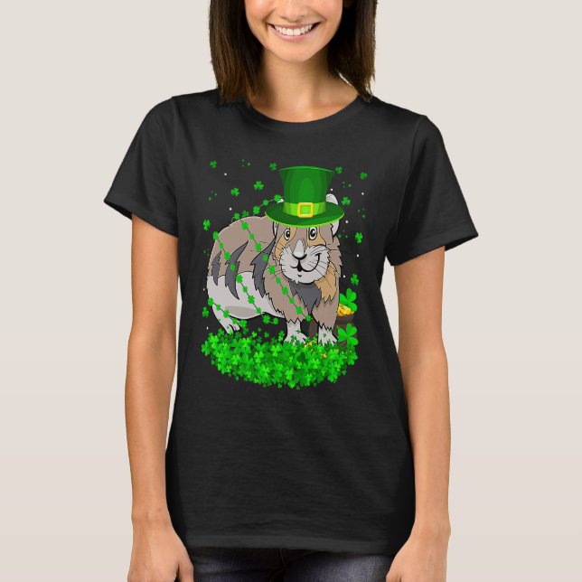 Camiseta Irish Shamrock Leprechaun Pika St Patrick's Day (Frente)
