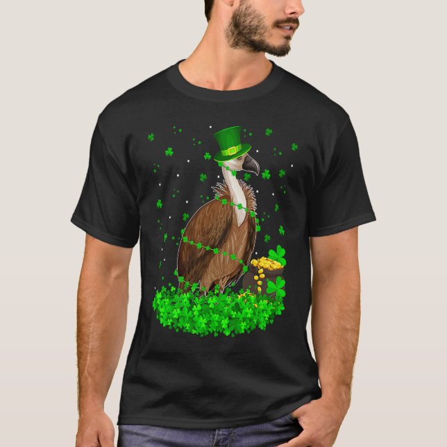 Camiseta Irish Shamrock Leprechaun Vulture Bird St Patrick' (Frente)