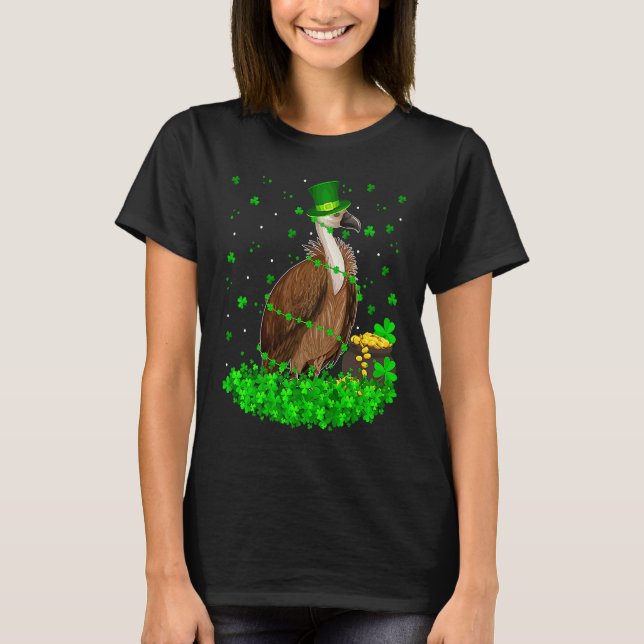 Camiseta Irish Shamrock Leprechaun Vulture Bird St Patrick' (Frente)