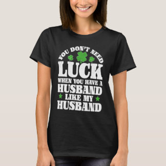 Camiseta Irish Shamrock Lucky Husband St Patrick's Day Wome