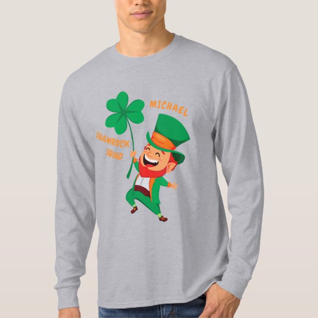 Camiseta Irish Shamrock Squad Leprechauns T-Shirt (Frente)