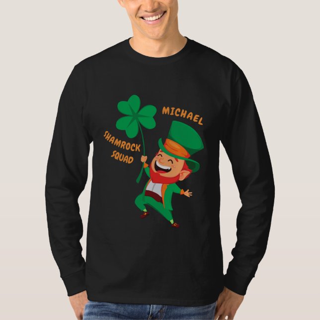 Camiseta Irish Shamrock Squad Leprechauns T-Shirt (Frente)