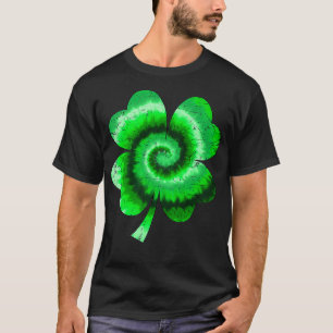 Camiseta Irish Shamrock Tie Dye Happy Dia de São Patrício G