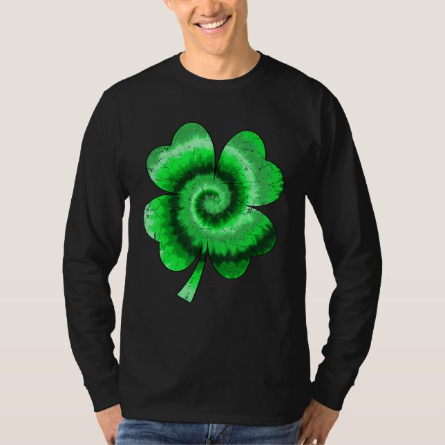 Camiseta Irish Shamrock Tie Dye Happy St Patrick's Day Go L (Frente)