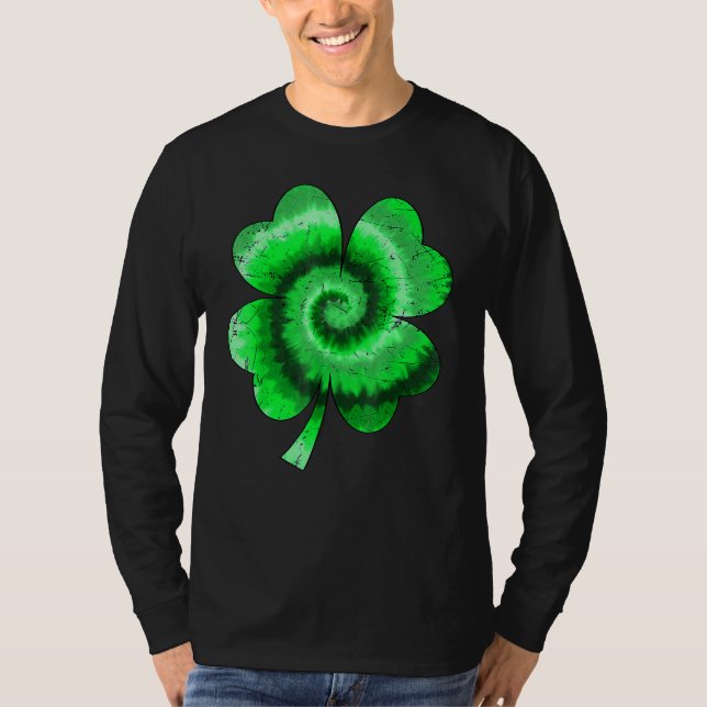 Camiseta Irish Shamrock Tie Dye Happy St Patrick's Day Go L (Frente)