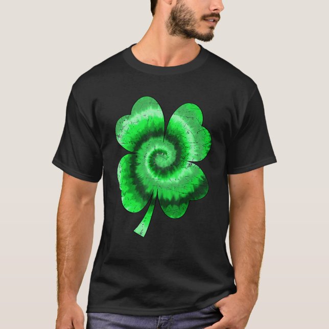 Camiseta Irish Shamrock Tie Dye Happy St Patrick's Day Go L (Frente)
