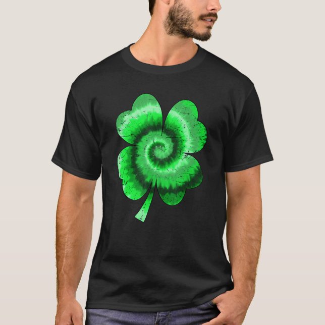Camiseta Irish Shamrock Tie Dye Happy St Patrick's Day Go L (Frente)