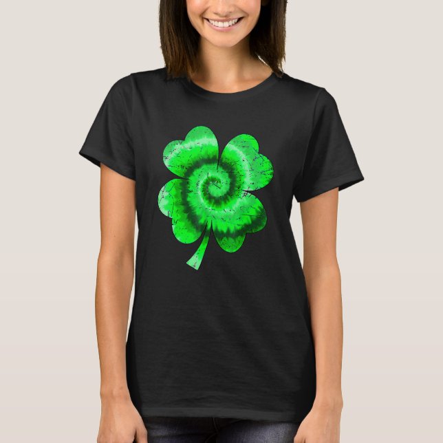 Camiseta Irish Shamrock Tie Dye Happy St Patrick's Day Go L (Frente)