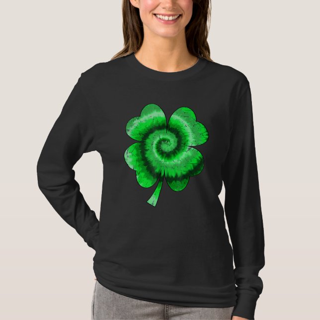 Camiseta Irish Shamrock Tie Dye Happy St Patrick's Day Go L (Frente)