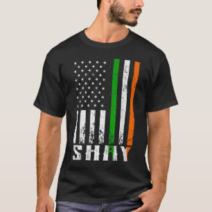 Camiseta Irish SHAY Family American Flag Irlanda Flag