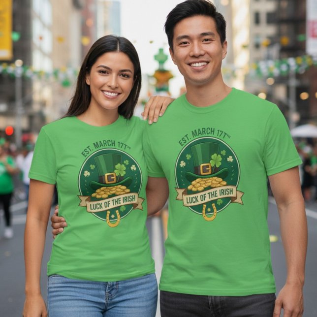 Camiseta Irish Soul Shamrock Shield St. Patrick's Day Tee (Criador carregado)