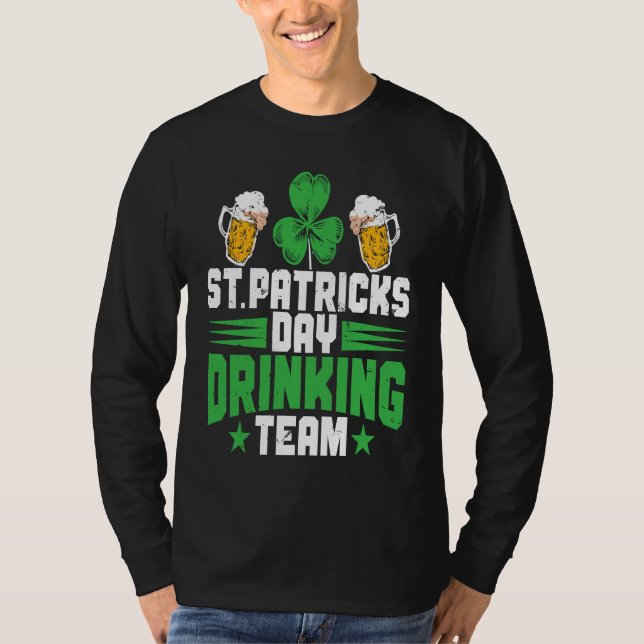 Camiseta Irish St Patrick's Day Drinking Team Shamrock C (Frente)