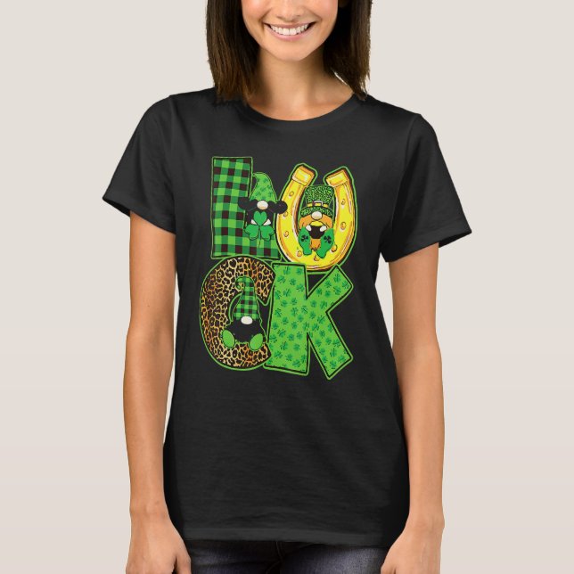Camiseta Irish St Patrick's Day Gnomes Leprechauns Lucky Ho (Frente)