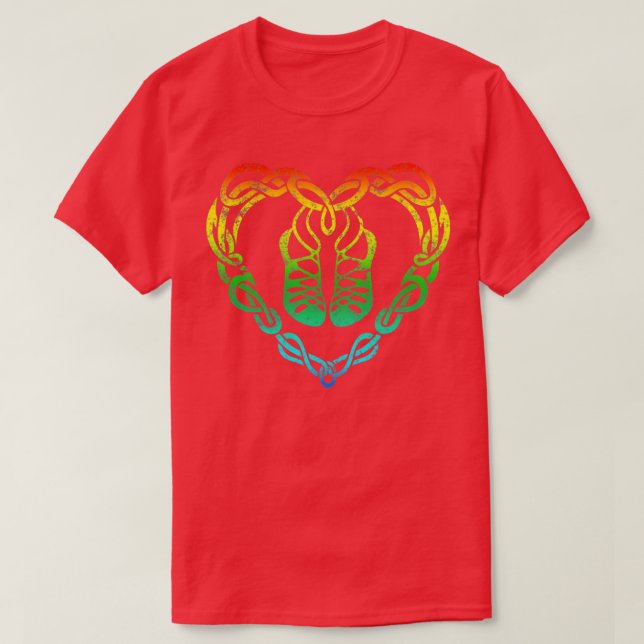 Camiseta Irish Step Dancing Celtic Knot Heart Gift (Frente do Design)