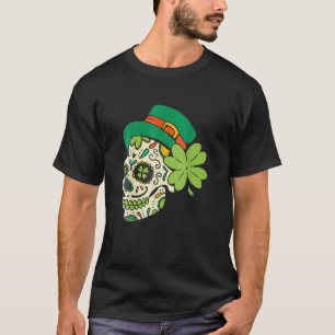 Camiseta Irish Sugar Skulls Paddys Dia de São Patrício Cala