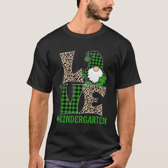Camiseta Irish Teacher St Patricks Day Love Kindergarten Te (Frente)
