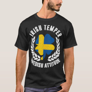 Camiseta Irish Temper Swedish Attitude Flag St Patricks