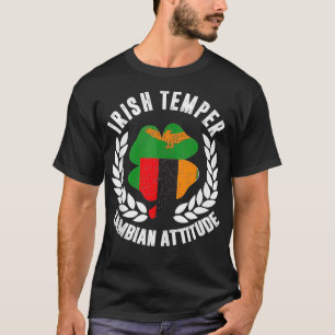 Camiseta Irish Temper Zambian Attitude Flag St Patricks