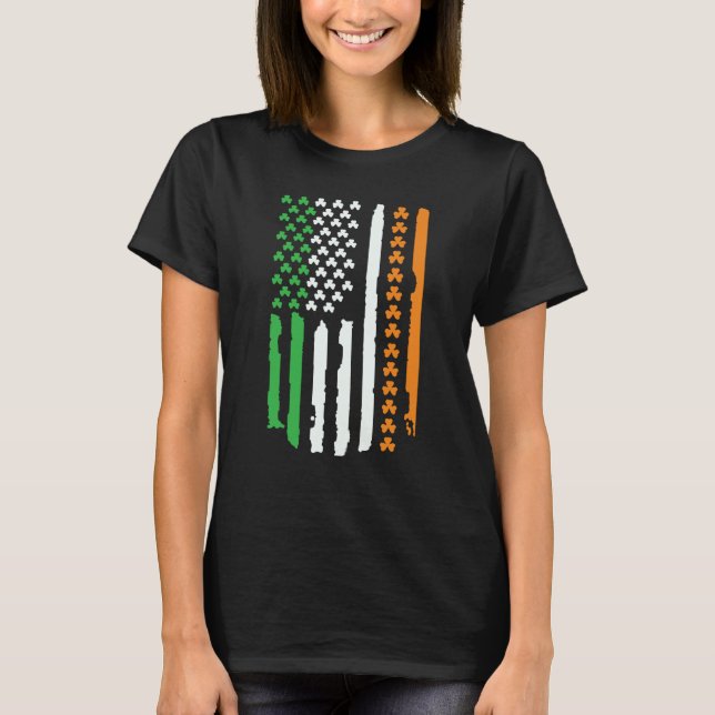 Camiseta Irish USA Flag St Patricks Day (Frente)