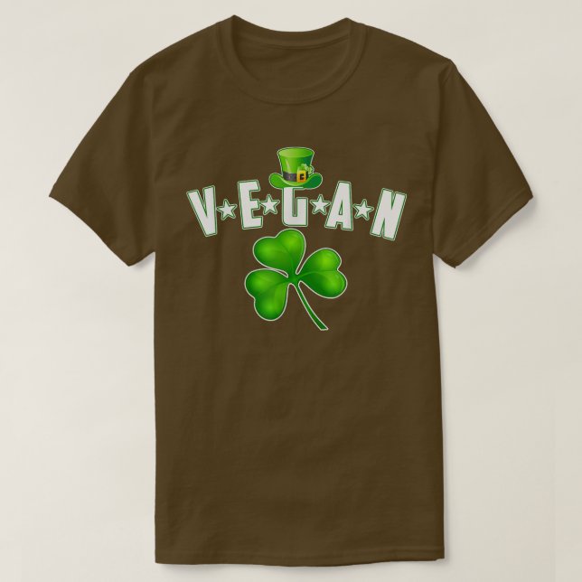 Camiseta Irish Vegan St Patty Day Vegetarian St Patricks da (Frente do Design)