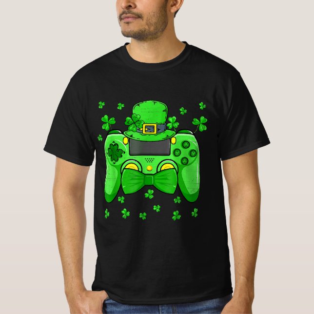 Camiseta Irish Video Game Controller Tie St Patricks Da (Frente)