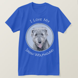 Camiseta Irish Wolfhound Painting - Cute Original Dog Art