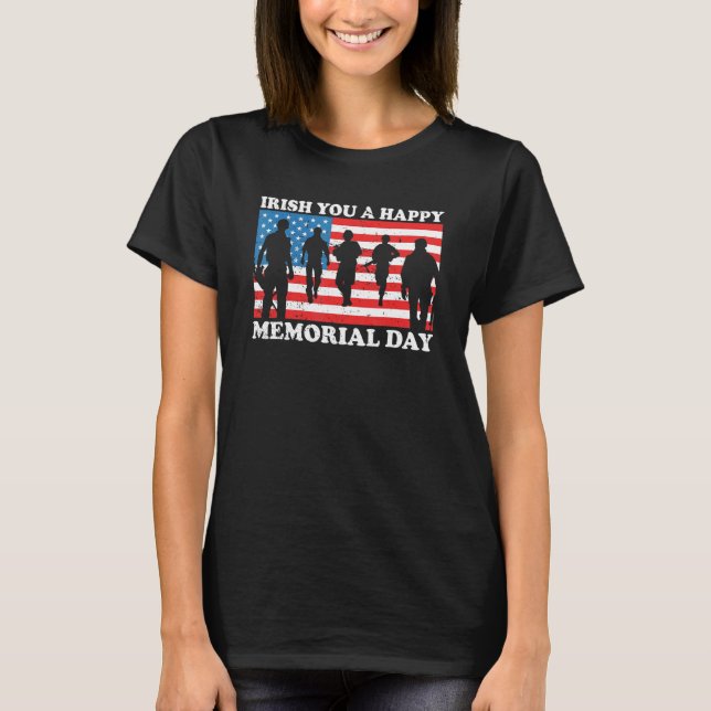 Camiseta Irish You A Happy Memorial Day Green C leaf (Frente)