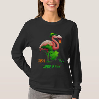 Camiseta Irish You Were Beer Flamingo Shamrock For St Patri