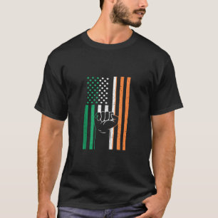 Camiseta Irlanda Bandeira EUA Handfiss Irish Irish Pride Ir