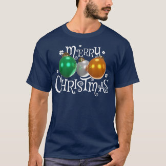 Camiseta Irlanda Bandeira Feliz Natal Balls Irlandês Patrió