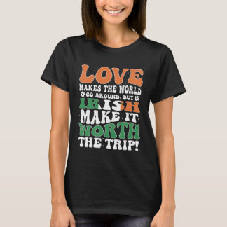 Camiseta Irlanda Bandeira Homens e Mulheres Cortam Até Irla