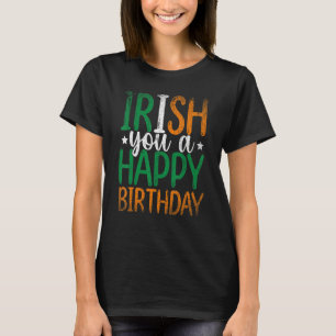 Camiseta Irlanda Bandeira Irlandês Você Feliz Aniversário E