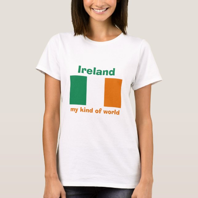 Camiseta Irlanda Bandeira + Mapa + Texto (Frente)