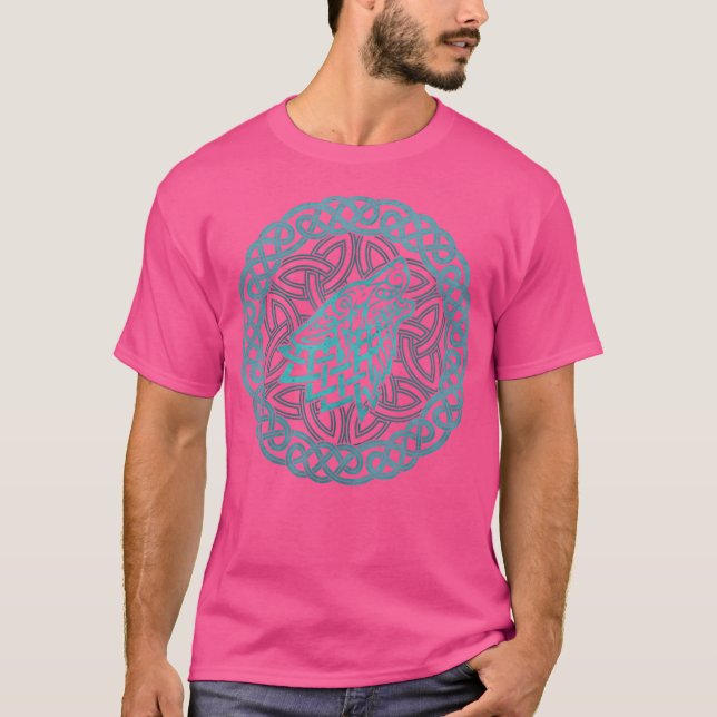 Camiseta Irlanda Celtic Knotwork Wolf Original Celtic (Frente)