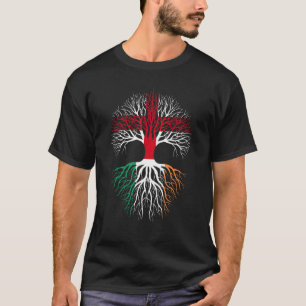 Camiseta irlanda Cresceu Raízes Inglesas irlanda Bandeira
