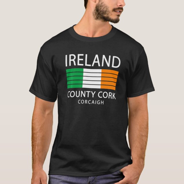 Camiseta Irlanda E Irlandês Ancestrais County Cork 8 (Frente)