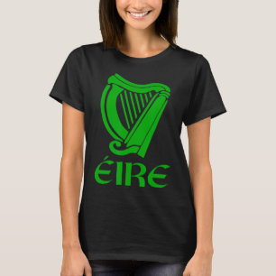 Camiseta Irlanda Eire Eireann Irish Pride Gaelic Harp Rua P