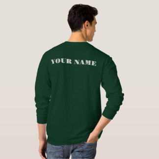Camiseta Irlanda Elegância: Verde Personalizado de Longa Fo