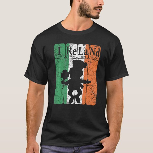 Camiseta Irlanda Elementos de Mesa periódica Irish Flag Lep (Frente)