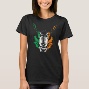 Camiseta Irlanda Irish Flag Wolf Dublin Fan Love
