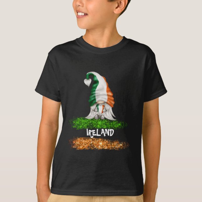 Camiseta *~* IRLANDA IRLANDA IRLANDA GNOME BOY Flag T-Shirt (Frente)